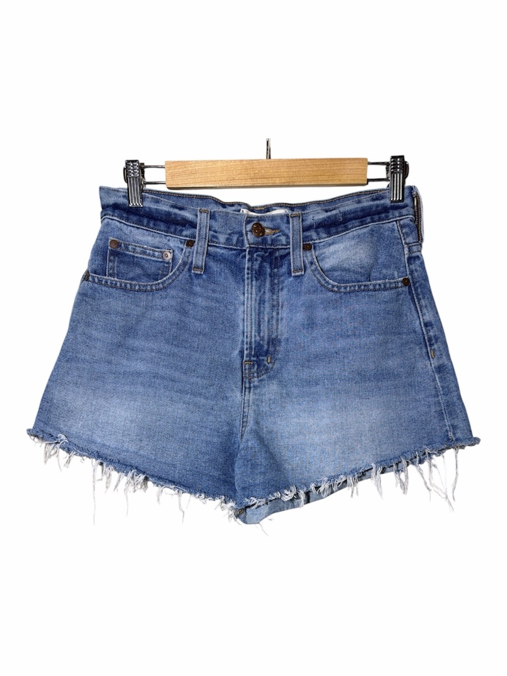 Madewell “The Perfect Jean Short” High-Rise Denim Shorts, size 25